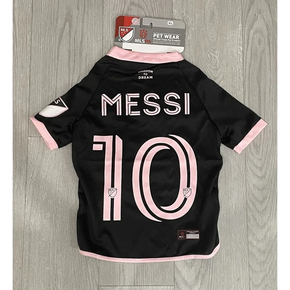 NEW Official MLS Pet Jersey MESSI 10 Club Internacional Del Fultbol Miami - XL
